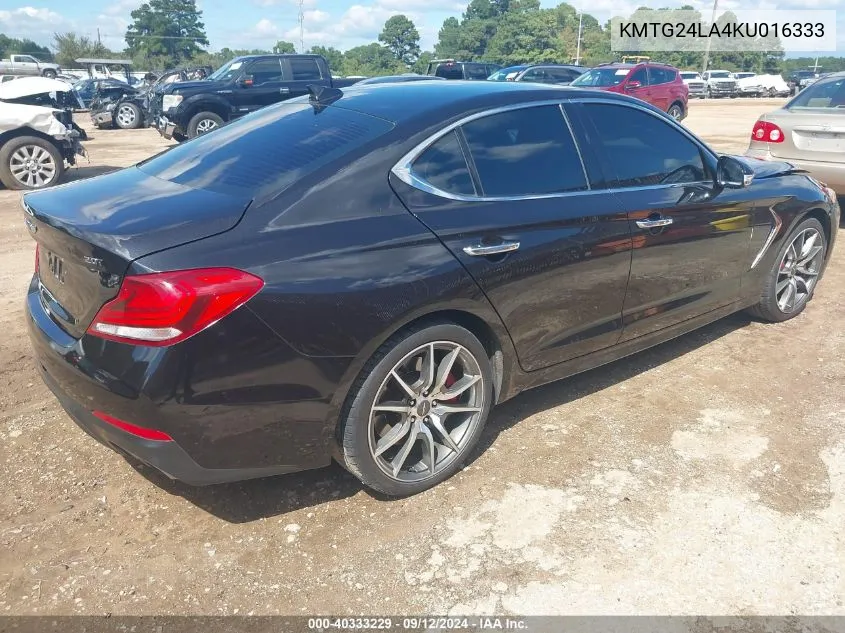 2019 Genesis G70 2.0T Sport VIN: KMTG24LA4KU016333 Lot: 40333229