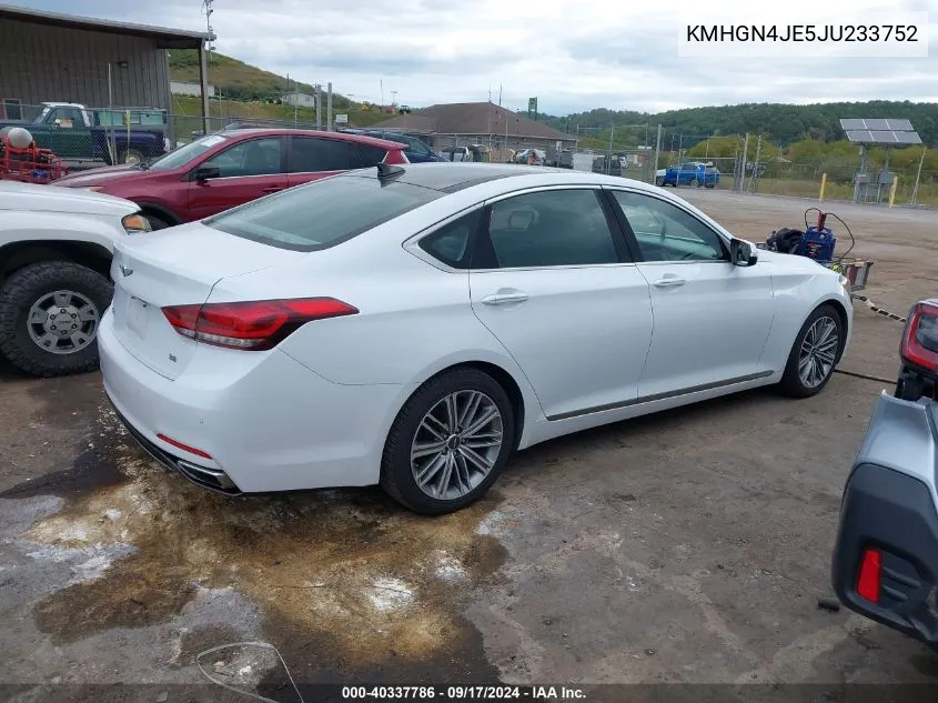 KMHGN4JE5JU233752 2018 Genesis G80 3.8