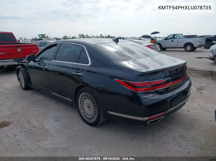 KMTF54PHXLU078735 2020 Genesis G90 Ultimate