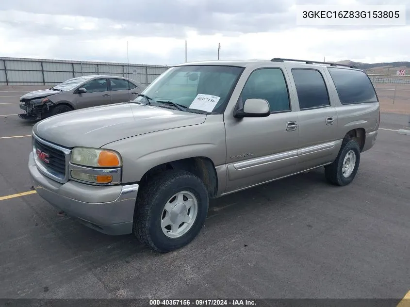 2003 GMC Yukon Xl 1500 Sle VIN: 3GKEC16Z83G153805 Lot: 40357156