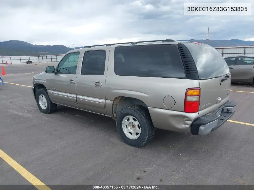 2003 GMC Yukon Xl 1500 Sle VIN: 3GKEC16Z83G153805 Lot: 40357156