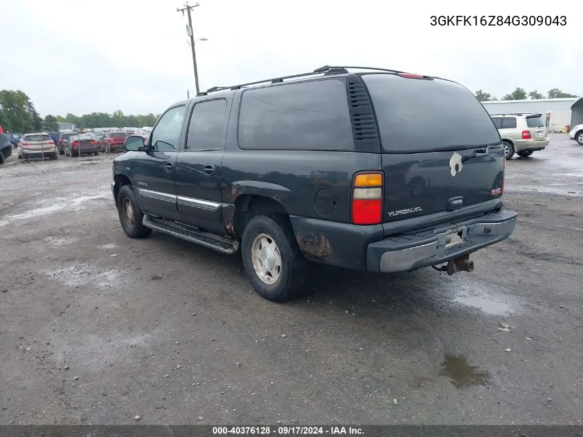 2004 GMC Yukon Xl 1500 Sle VIN: 3GKFK16Z84G309043 Lot: 40376128