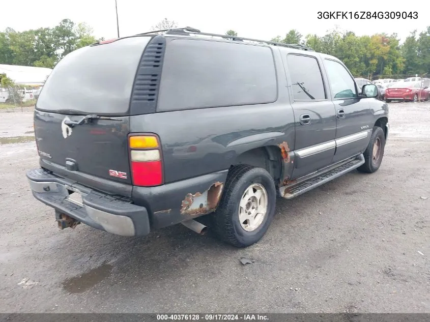 2004 GMC Yukon Xl 1500 Sle VIN: 3GKFK16Z84G309043 Lot: 40376128