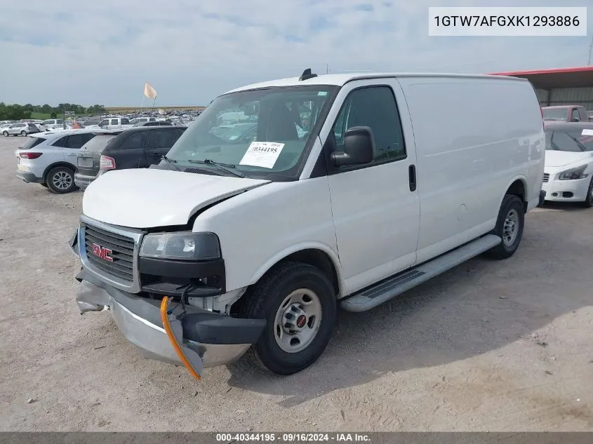 1GTW7AFGXK1293886 2019 GMC Savana 2500 Work Van