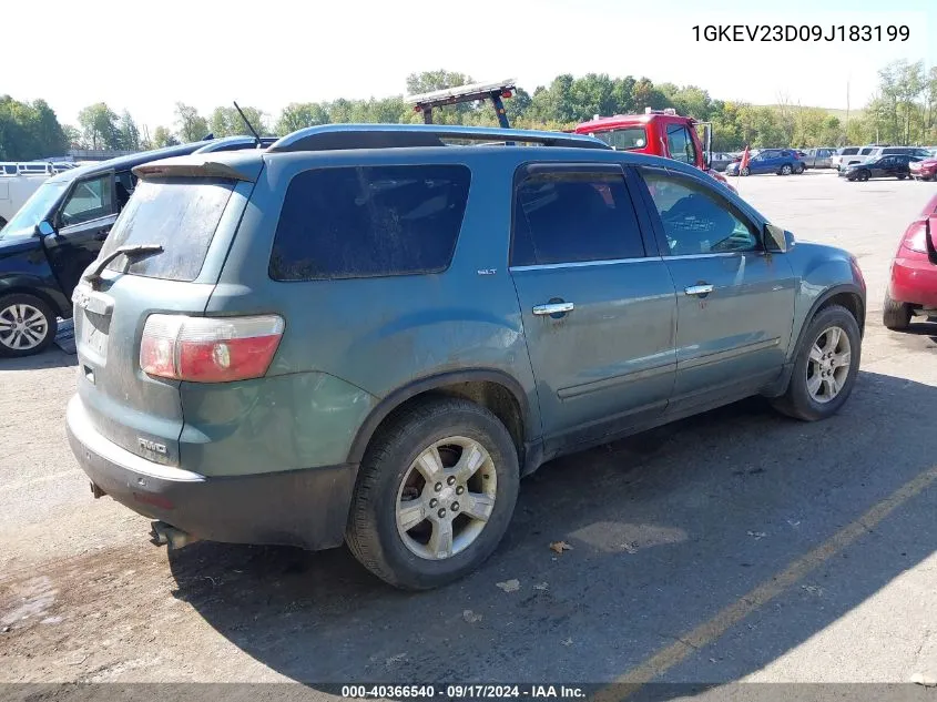 2009 GMC Acadia Slt-1 VIN: 1GKEV23D09J183199 Lot: 40366540