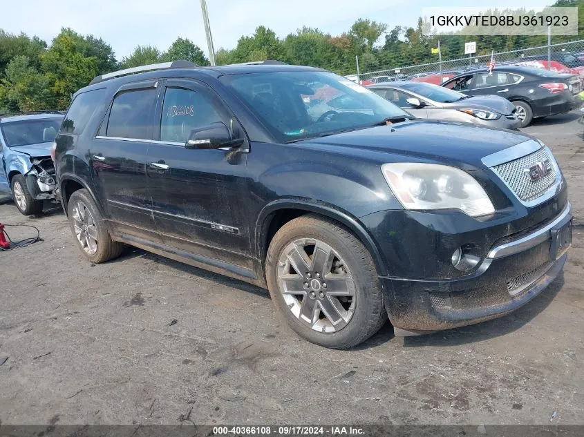 1GKKVTED8BJ361923 2011 GMC Acadia Denali