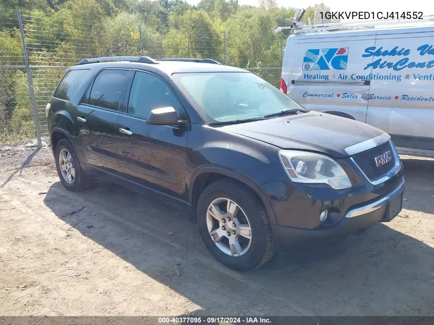 2012 GMC Acadia Sle VIN: 1GKKVPED1CJ414552 Lot: 40377095