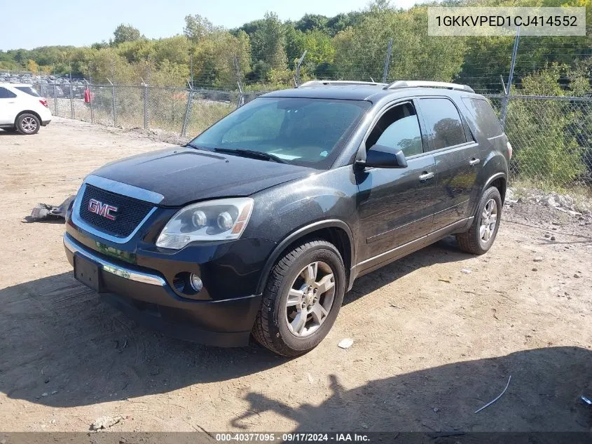 2012 GMC Acadia Sle VIN: 1GKKVPED1CJ414552 Lot: 40377095