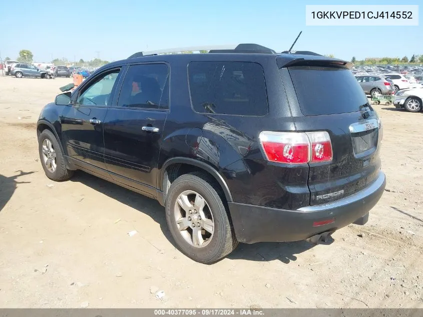 2012 GMC Acadia Sle VIN: 1GKKVPED1CJ414552 Lot: 40377095