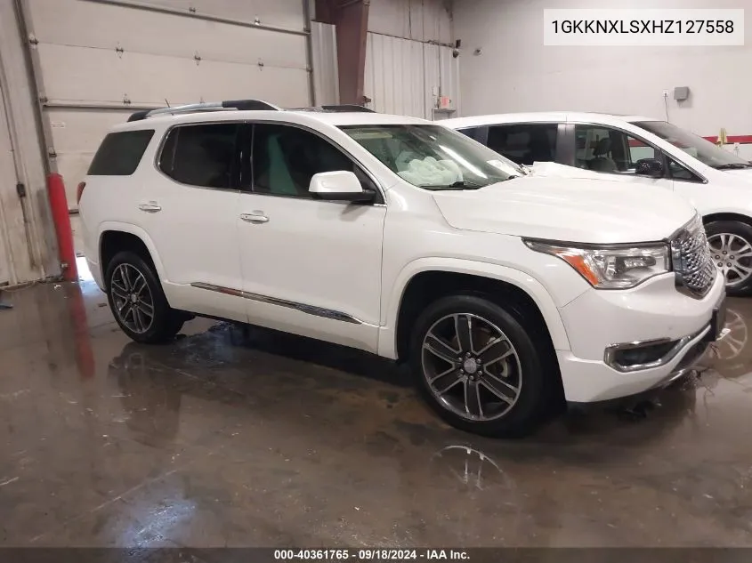 2017 GMC Acadia Denali VIN: 1GKKNXLSXHZ127558 Lot: 40361765