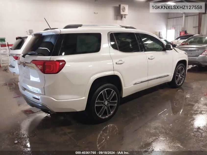 2017 GMC Acadia Denali VIN: 1GKKNXLSXHZ127558 Lot: 40361765