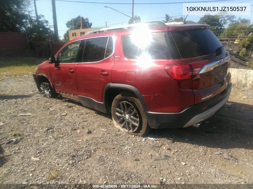 2018 GMC Acadia Slt-1 VIN: 1GKKNULS1JZ150537 Lot: 40345606