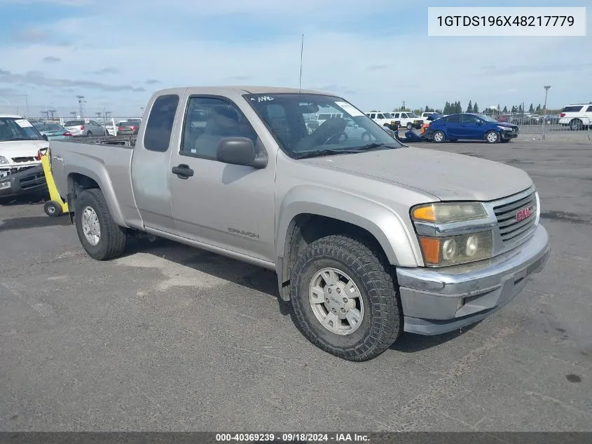 2004 GMC Canyon Sle VIN: 1GTDS196X48217779 Lot: 40369239