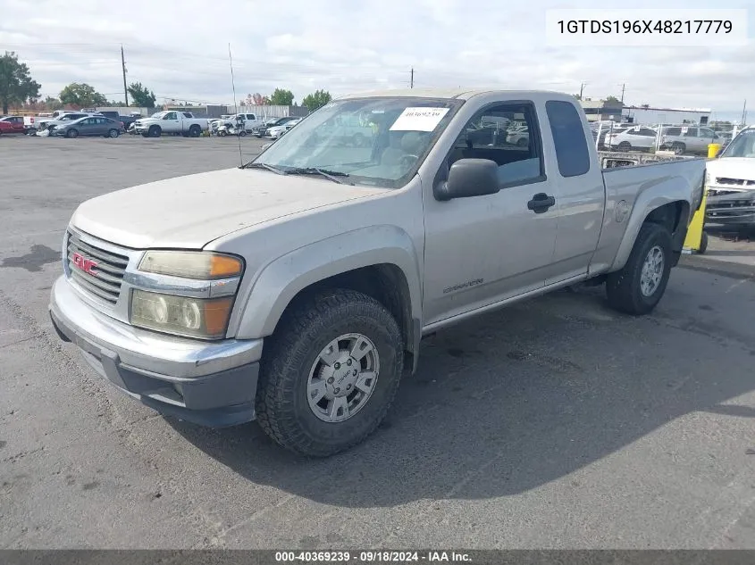 2004 GMC Canyon Sle VIN: 1GTDS196X48217779 Lot: 40369239