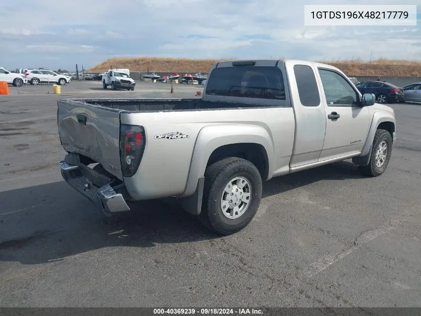 2004 GMC Canyon Sle VIN: 1GTDS196X48217779 Lot: 40369239