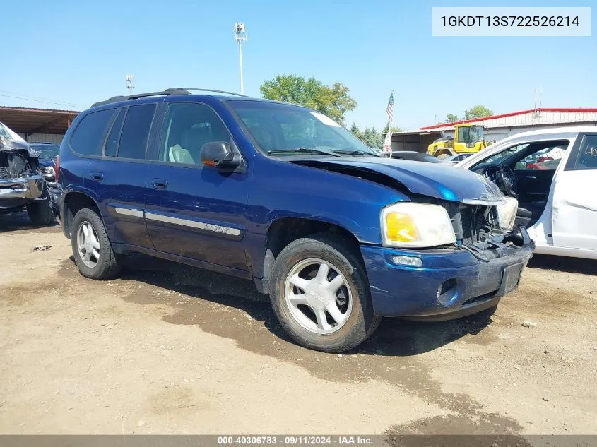 2002 GMC Envoy VIN: 1GKDT13S722526214 Lot: 40306783