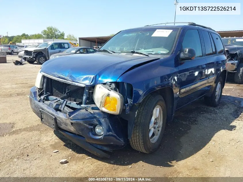 2002 GMC Envoy VIN: 1GKDT13S722526214 Lot: 40306783