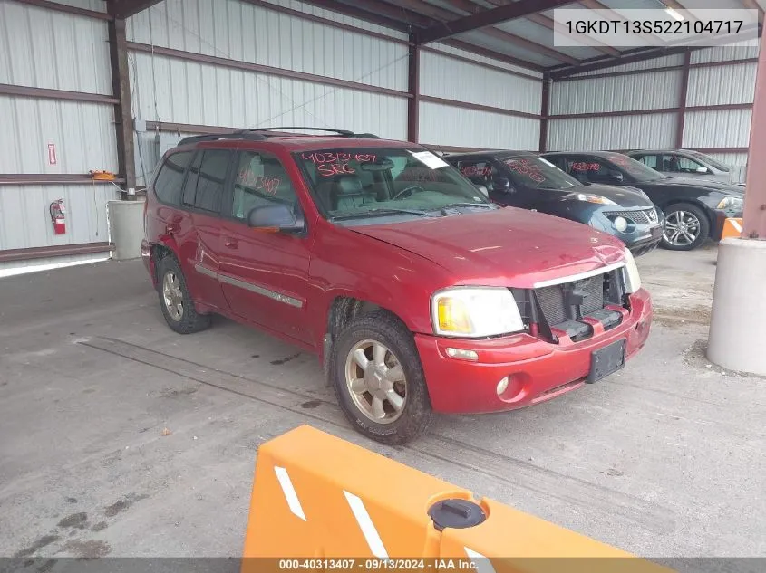 2002 GMC Envoy Slt VIN: 1GKDT13S522104717 Lot: 40313407