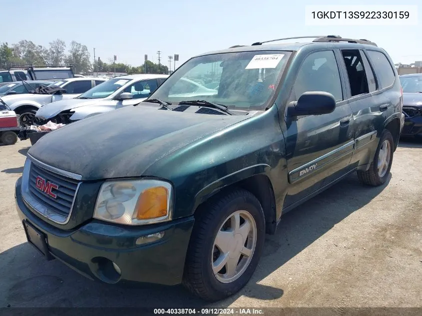 2002 GMC Envoy Sle VIN: 1GKDT13S922330159 Lot: 40338704