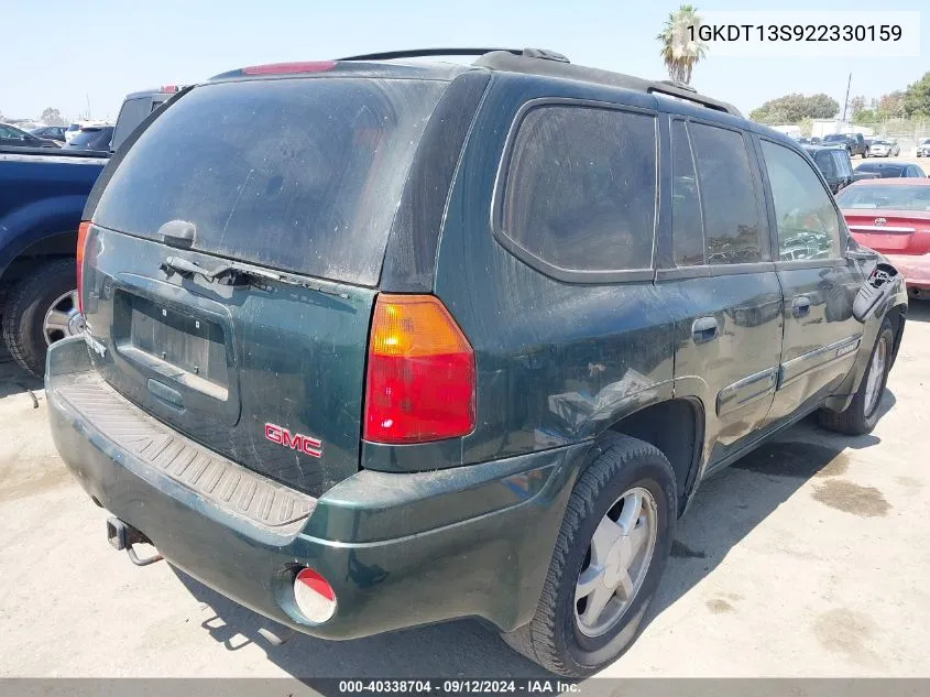 2002 GMC Envoy Sle VIN: 1GKDT13S922330159 Lot: 40338704