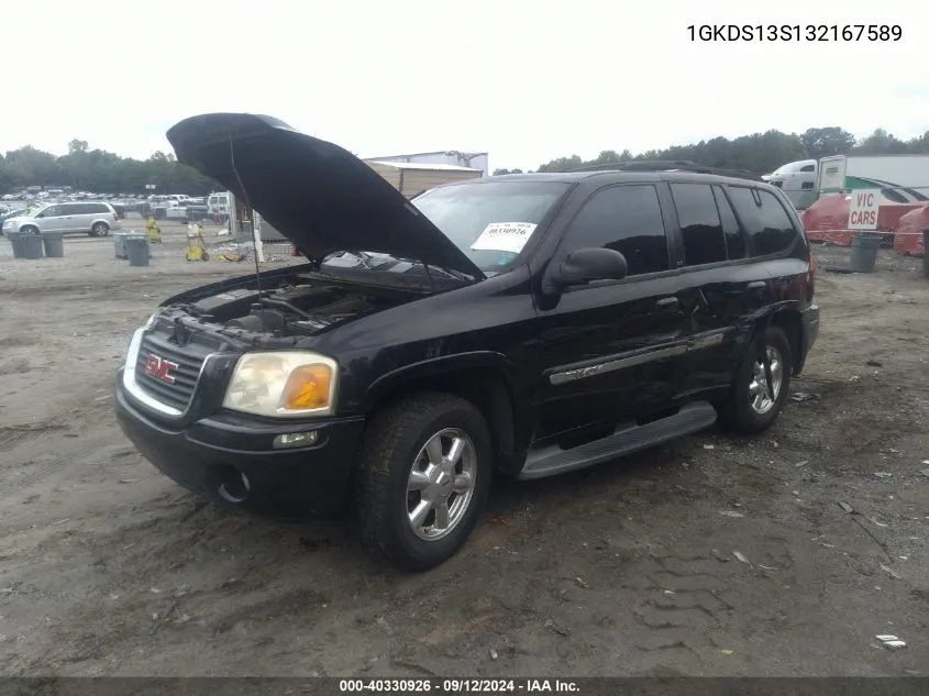 2003 GMC Envoy Slt VIN: 1GKDS13S132167589 Lot: 40330926