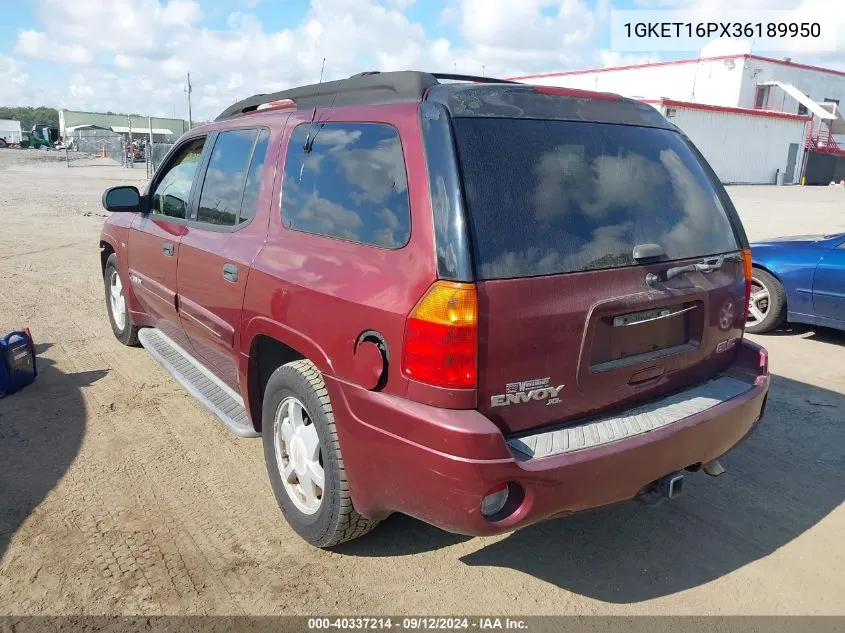 2003 GMC Envoy Xl Sle VIN: 1GKET16PX36189950 Lot: 40337214