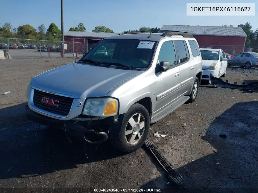 2004 GMC Envoy Xl Slt VIN: 1GKET16PX46116627 Lot: 40243540