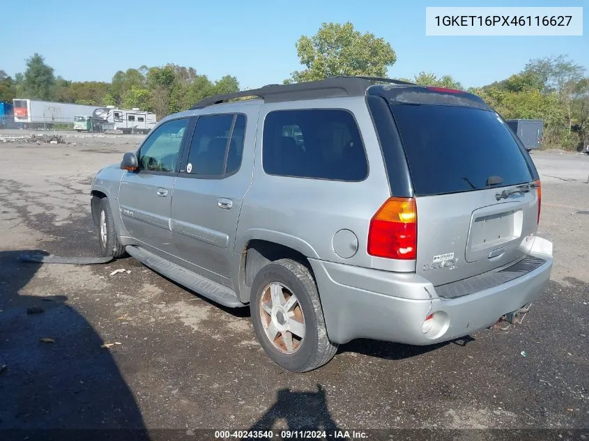 2004 GMC Envoy Xl Slt VIN: 1GKET16PX46116627 Lot: 40243540