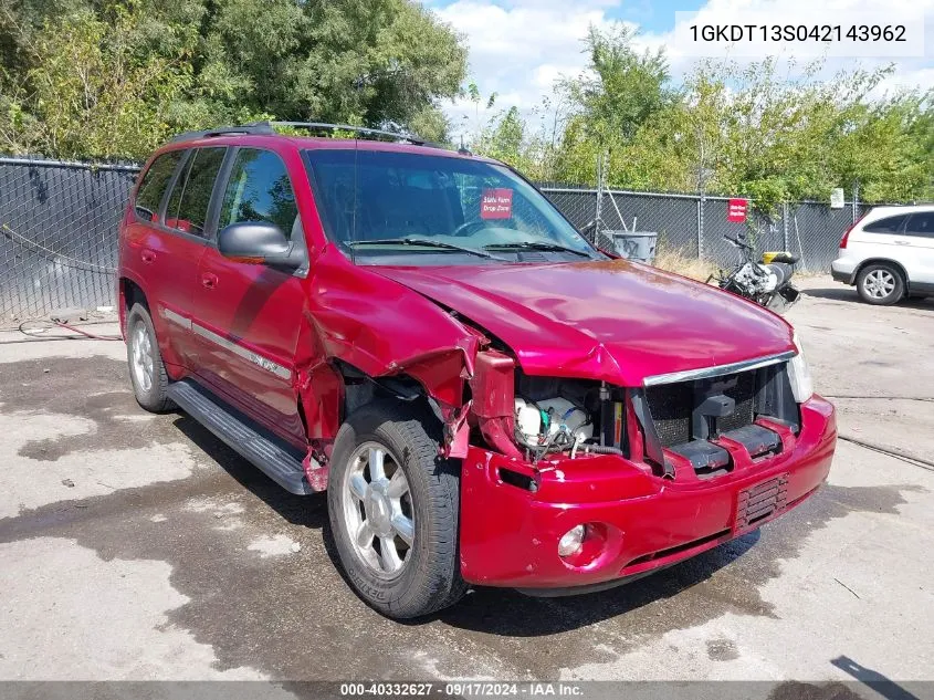 2004 GMC Envoy Slt VIN: 1GKDT13S042143962 Lot: 40332627