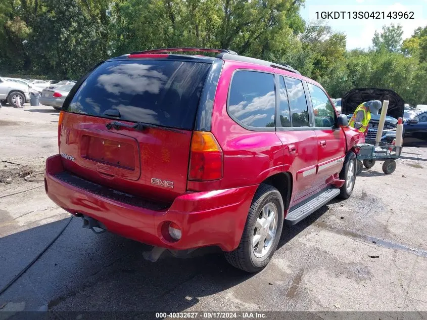 2004 GMC Envoy Slt VIN: 1GKDT13S042143962 Lot: 40332627