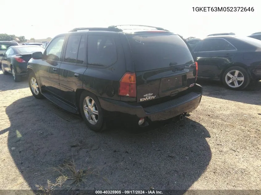 2005 GMC Envoy Denali VIN: 1GKET63M052372646 Lot: 40325905