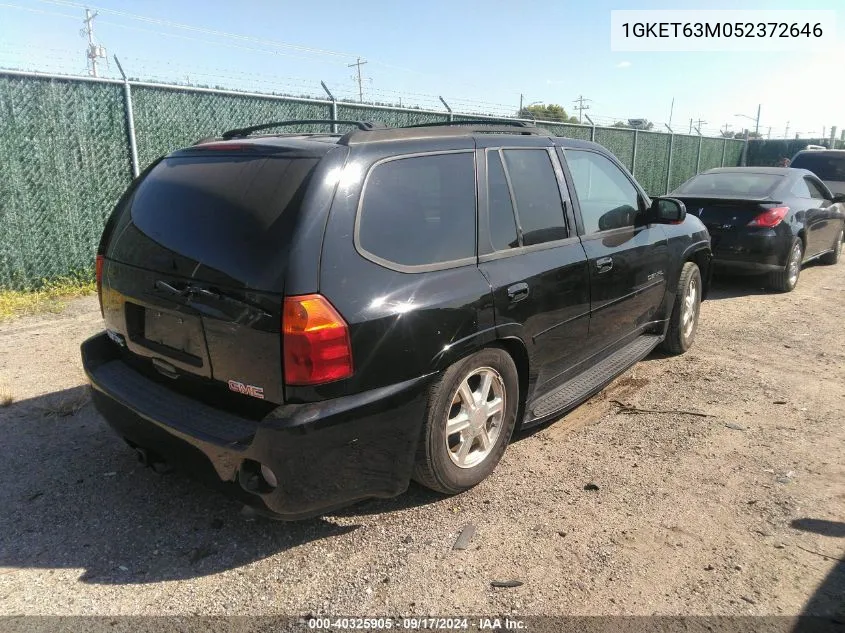 2005 GMC Envoy Denali VIN: 1GKET63M052372646 Lot: 40325905