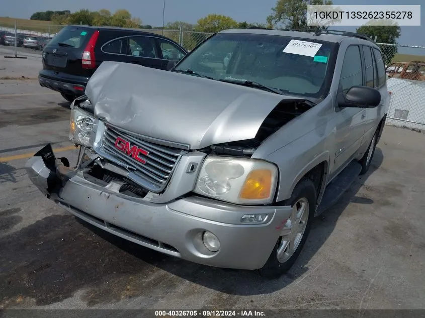 2006 GMC Envoy VIN: 1GKDT13S262355278 Lot: 40326705