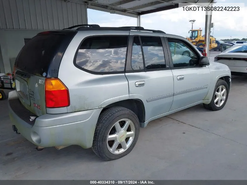 2008 GMC Envoy Slt VIN: 1GKDT13S082242223 Lot: 40334310