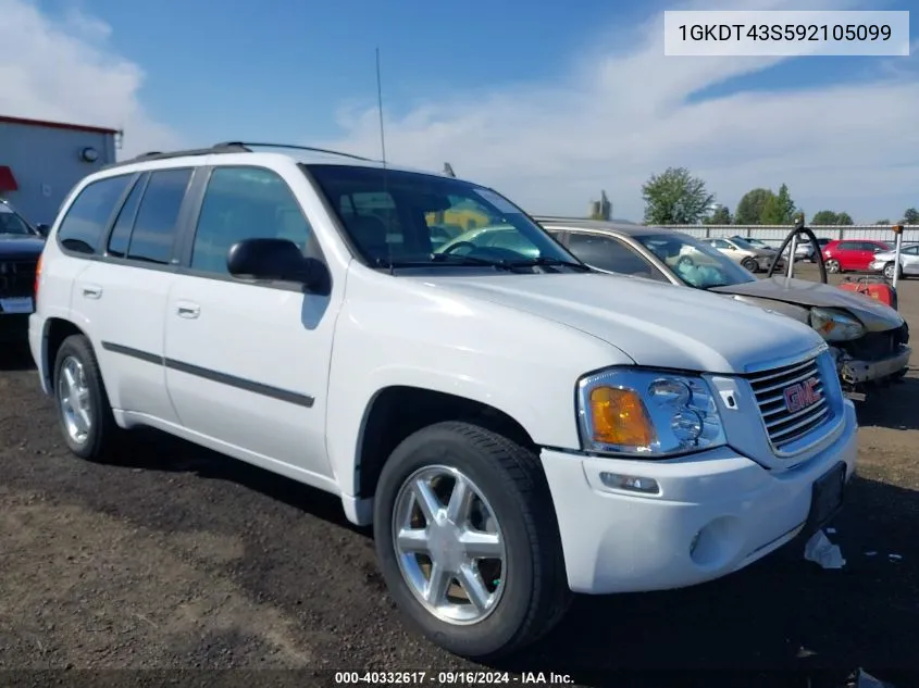 2009 GMC Envoy Slt VIN: 1GKDT43S592105099 Lot: 40332617