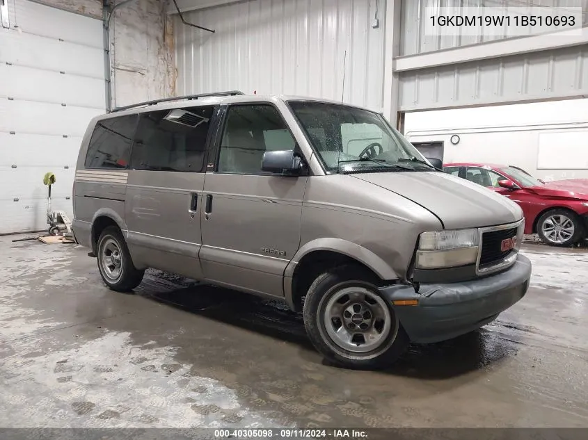 2001 GMC Safari Sle VIN: 1GKDM19W11B510693 Lot: 40305098