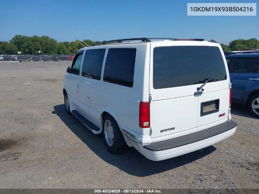 2003 GMC Safari VIN: 1GKDM19X93B504216 Lot: 40324029