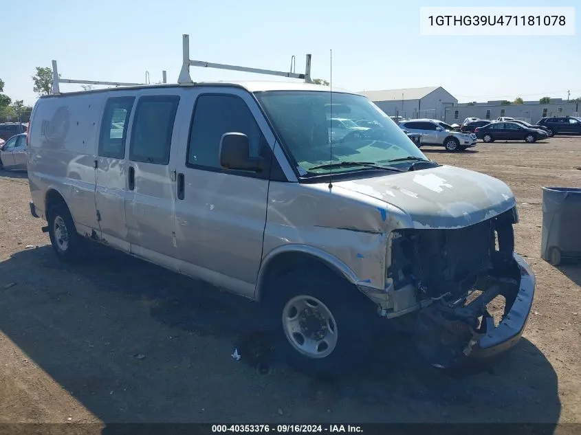 1GTHG39U471181078 2007 GMC Savana Work Van