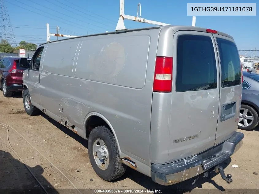 1GTHG39U471181078 2007 GMC Savana Work Van