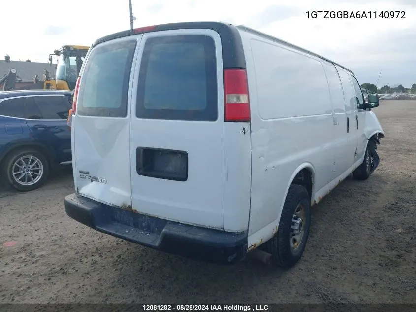 2010 GMC Savana Cargo Van VIN: 1GTZGGBA6A1140972 Lot: 12081282