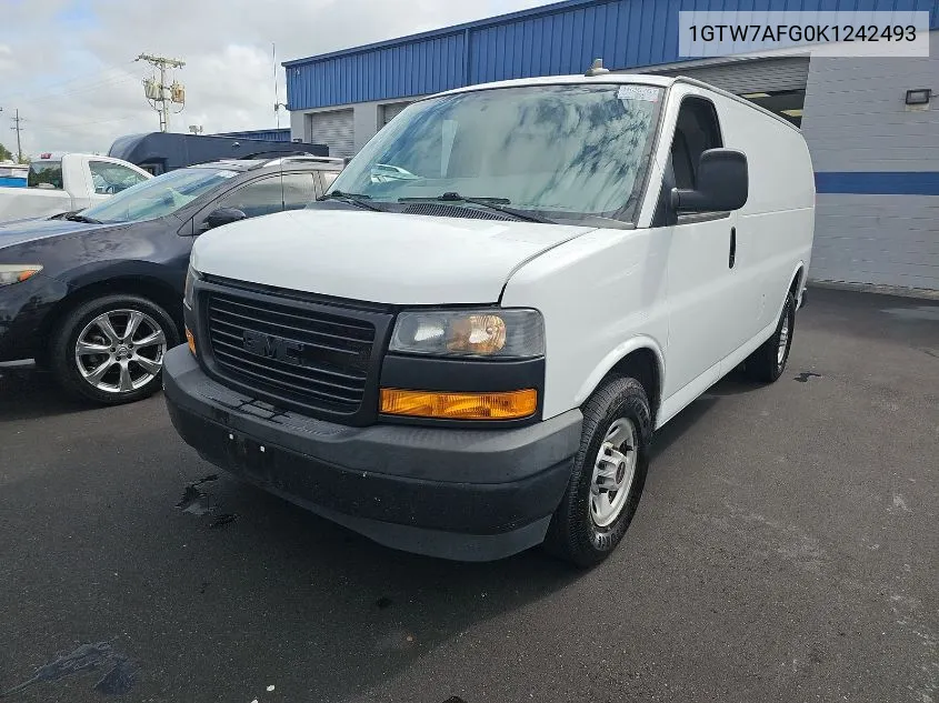 2019 GMC Savana G2500 VIN: 1GTW7AFG0K1242493 Lot: 40363450