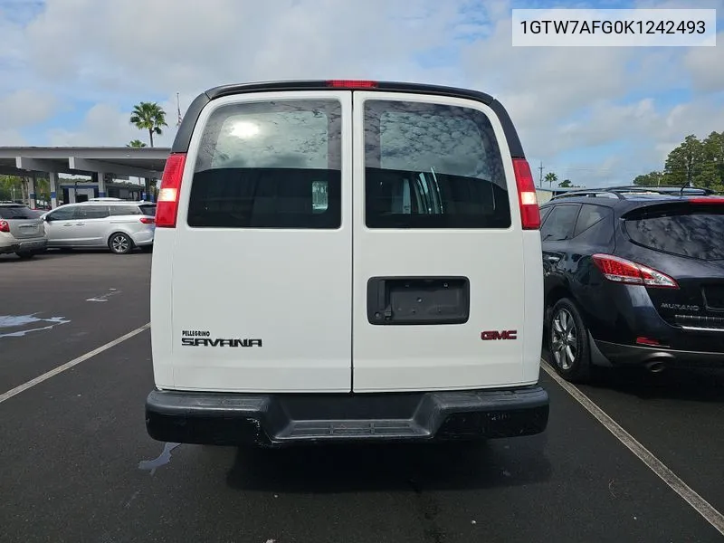 2019 GMC Savana G2500 VIN: 1GTW7AFG0K1242493 Lot: 40363450