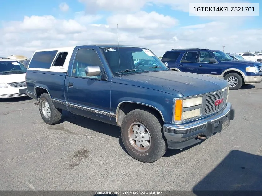 1GTDK14K7LZ521701 1990 GMC Sierra K1500