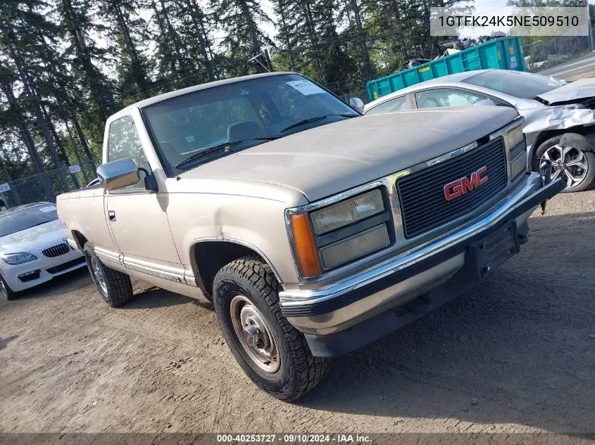 1992 GMC Sierra K2500 VIN: 1GTFK24K5NE509510 Lot: 40253727