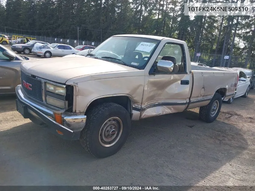 1992 GMC Sierra K2500 VIN: 1GTFK24K5NE509510 Lot: 40253727