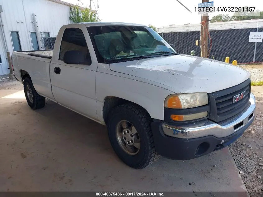 2003 GMC Sierra 1500 Work Truck VIN: 1GTEC14V63Z201457 Lot: 40375486