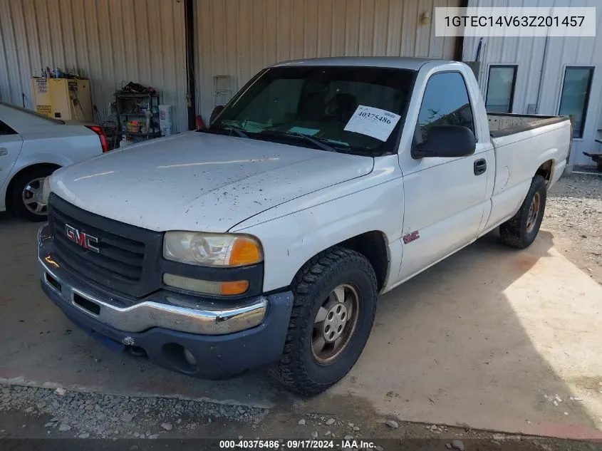 2003 GMC Sierra 1500 Work Truck VIN: 1GTEC14V63Z201457 Lot: 40375486