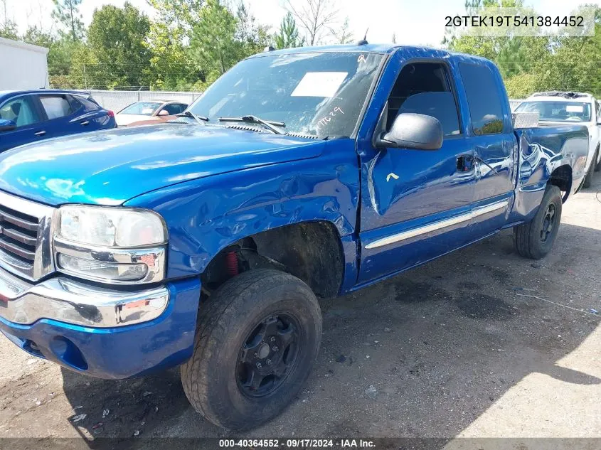 2004 GMC Sierra 1500 Slt VIN: 2GTEK19T541384452 Lot: 40364552