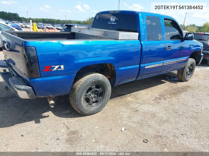 2004 GMC Sierra 1500 Slt VIN: 2GTEK19T541384452 Lot: 40364552