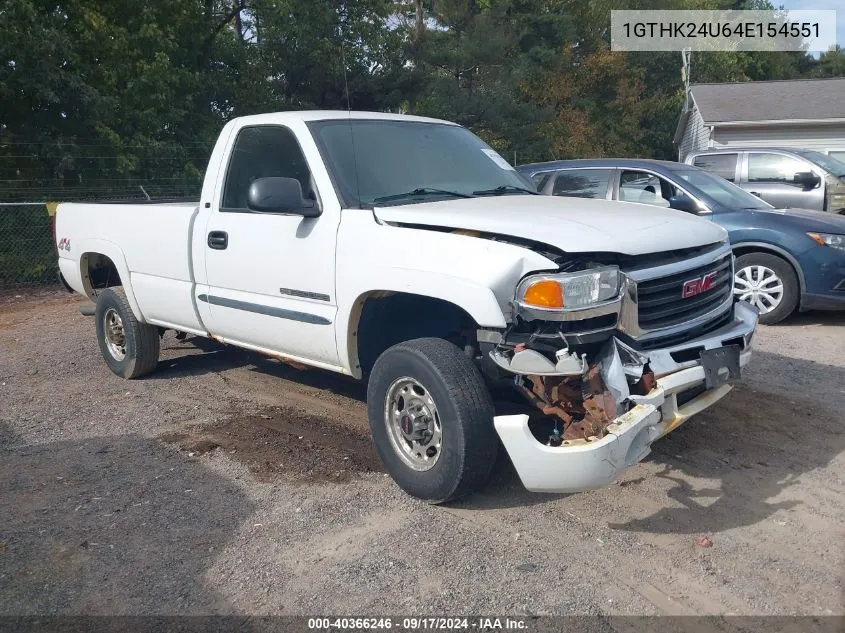 1GTHK24U64E154551 2004 GMC Sierra 2500Hd Sle